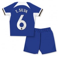 Chelsea Thiago Silva #6 Koti Peliasu Lasten 2023-24 Lyhythihainen (+ Lyhyet housut)